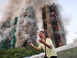 Hong Kong 3Hari Berkabung Kenang 128 Korban Tewas Kebakaran Apartemen